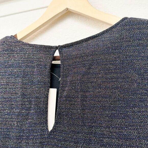 NWT Ramy Brook Grey‎ Metallic Glitter Bodycon Mini Dress Size XL - Picture 4 of 6